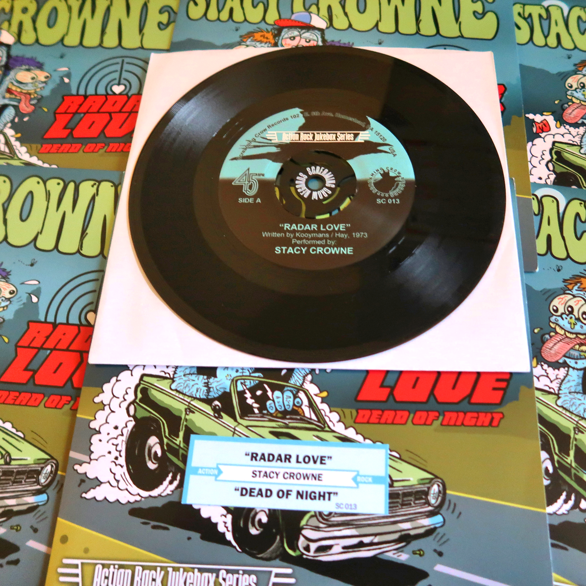 Stacy Crowne- Radar Love 7" ~HELLACOPTERS / WITH JUKEBOX LABEL + 45 ADAPTER!