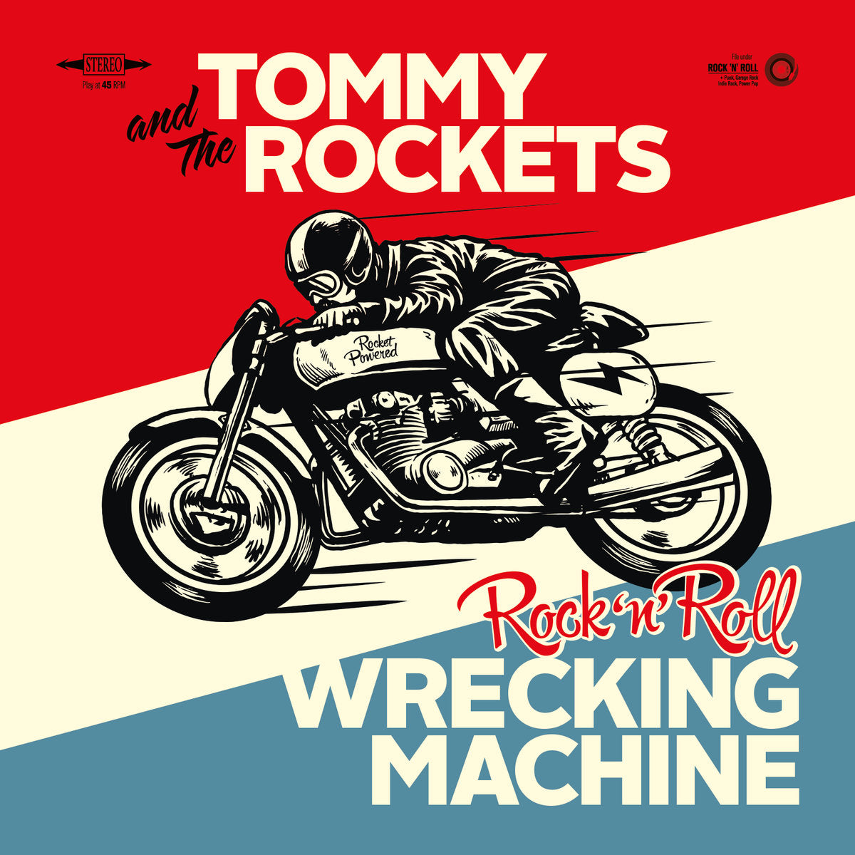 Tommy & The Rockets- Wrecking Machine 7” ~GHOST HIGHWAY RECORDINGS!
