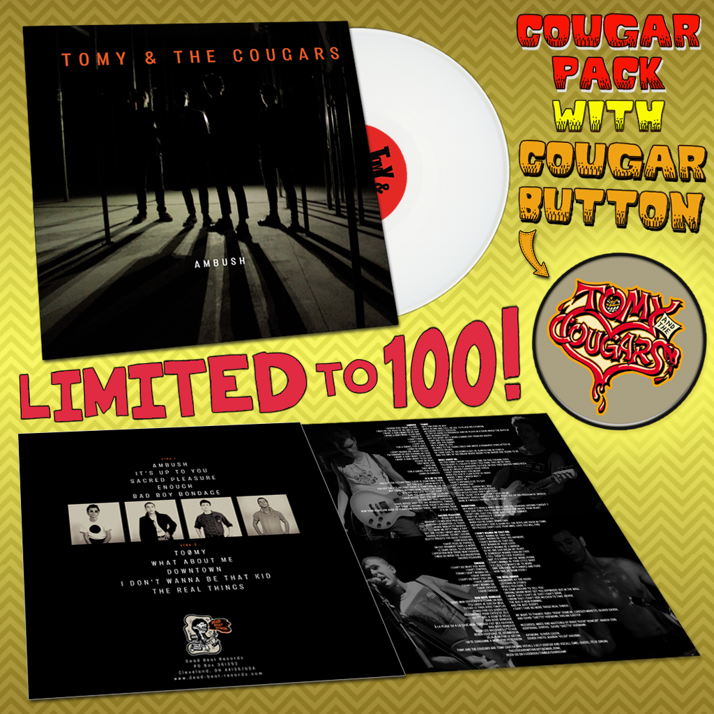 Tomy And The Cougars- Ambush LP ~COUGAR PACK LIMITED TO 100! - Dead Beat - Dead Beat Records - 1