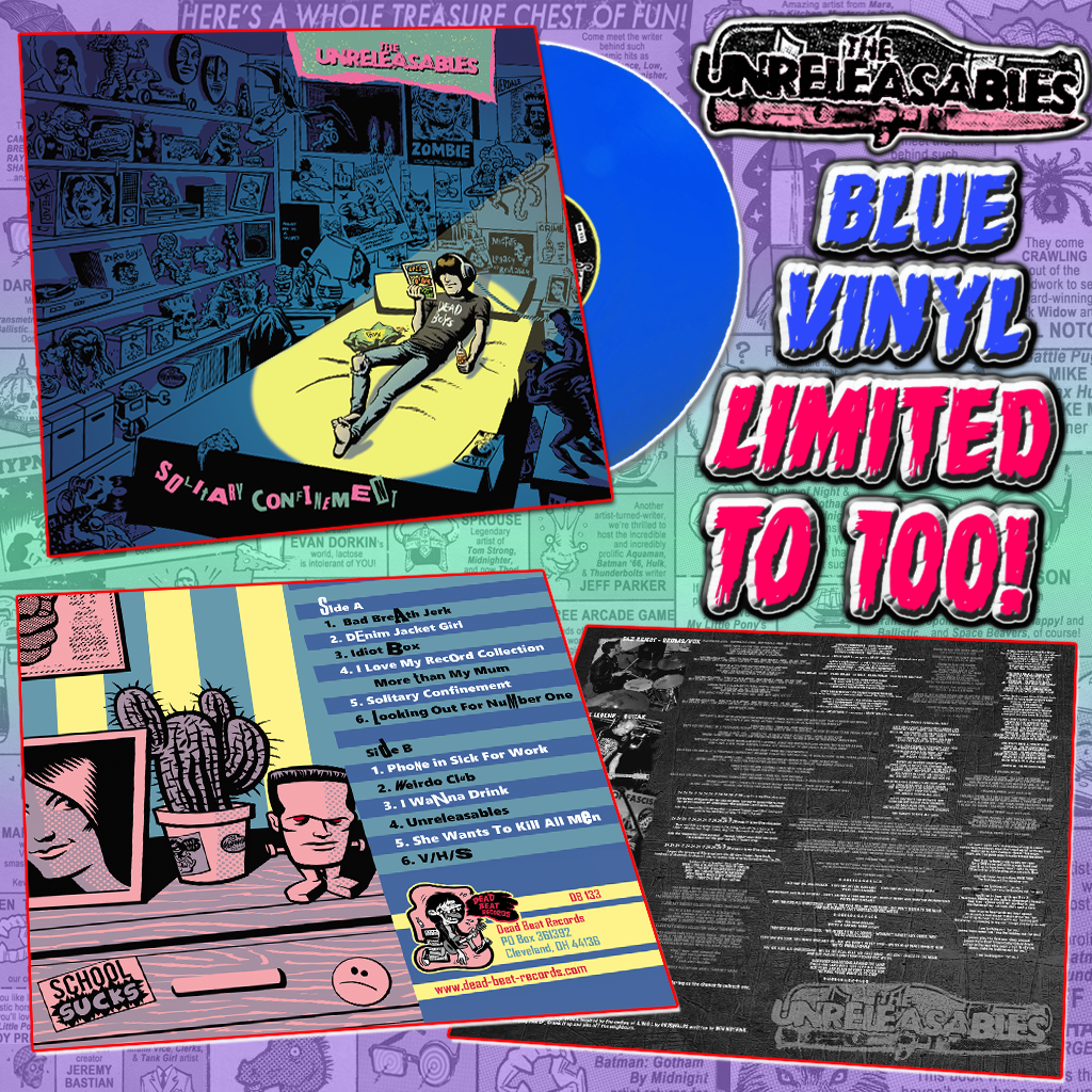 Unreleasables- Solitary Confinement LP ~RARE BLUE VINYL LTD TO 100!