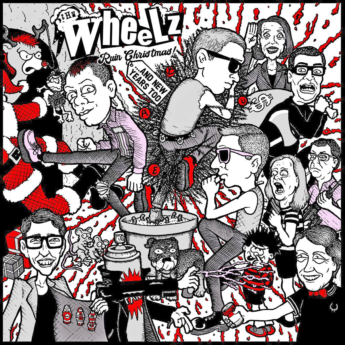 Wheelz- Ruin Christmas 7" ~RARE CLEAR WAX W/ NEON GREEN WHEELZ CHRISTMAS ORNAMENT LTD TO 100!