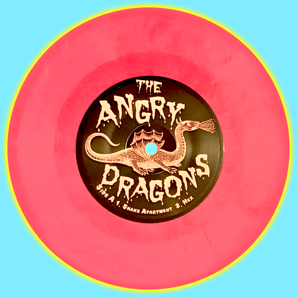 Angry Dragons - S/T 7" ~TRASHWOMEN / RARE HOT PINK WAX!