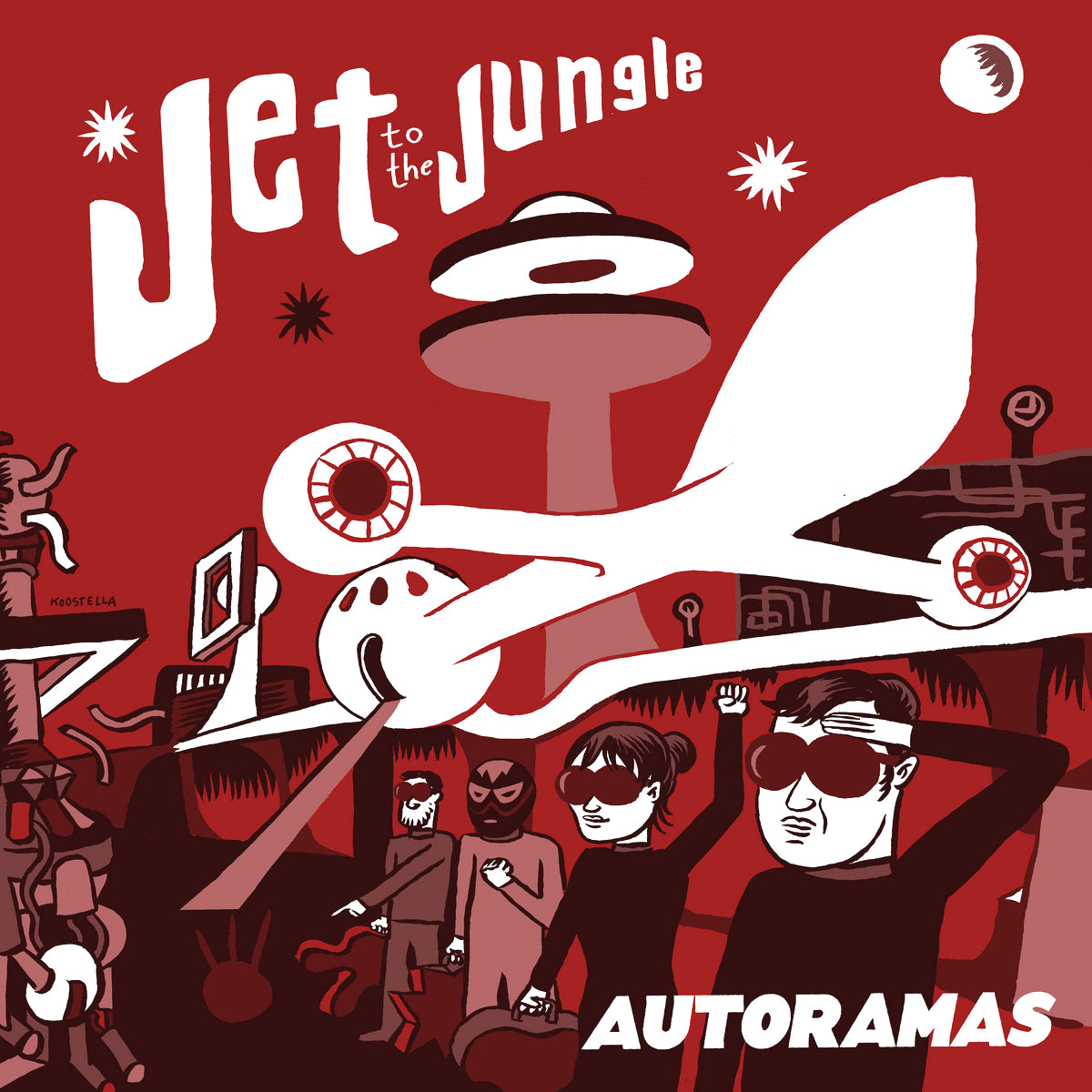 Autoramas- Jet To The Jungle 7" ~CRIMSON SHADOWS / RARE RED WAX!