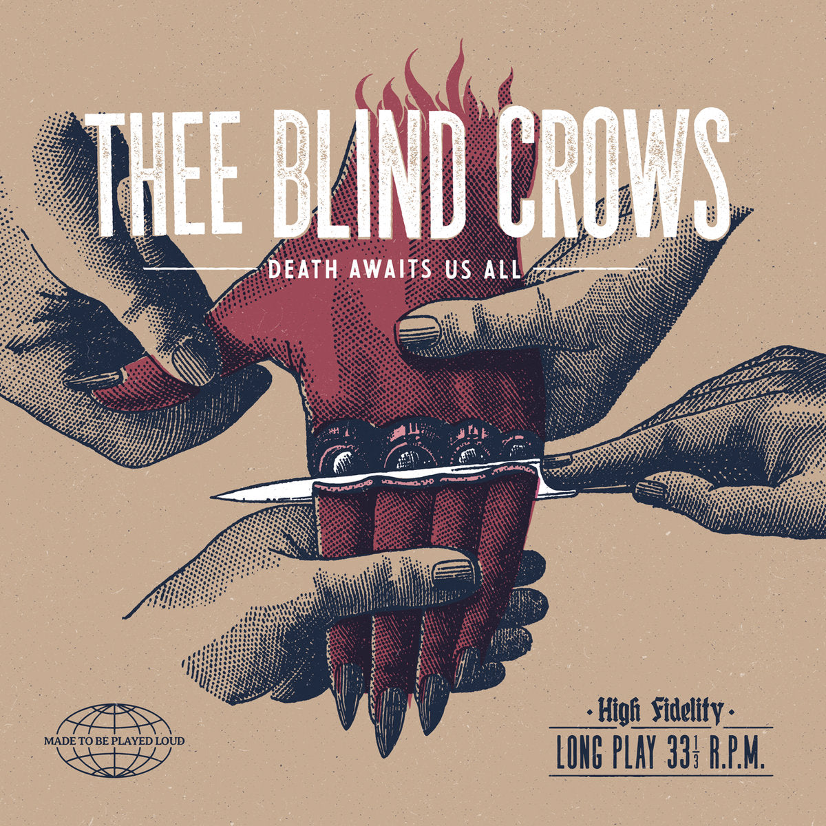 Blind Crows- Death Awaits Us All LP ~GHOST HIGHWAY RECORDINGS!