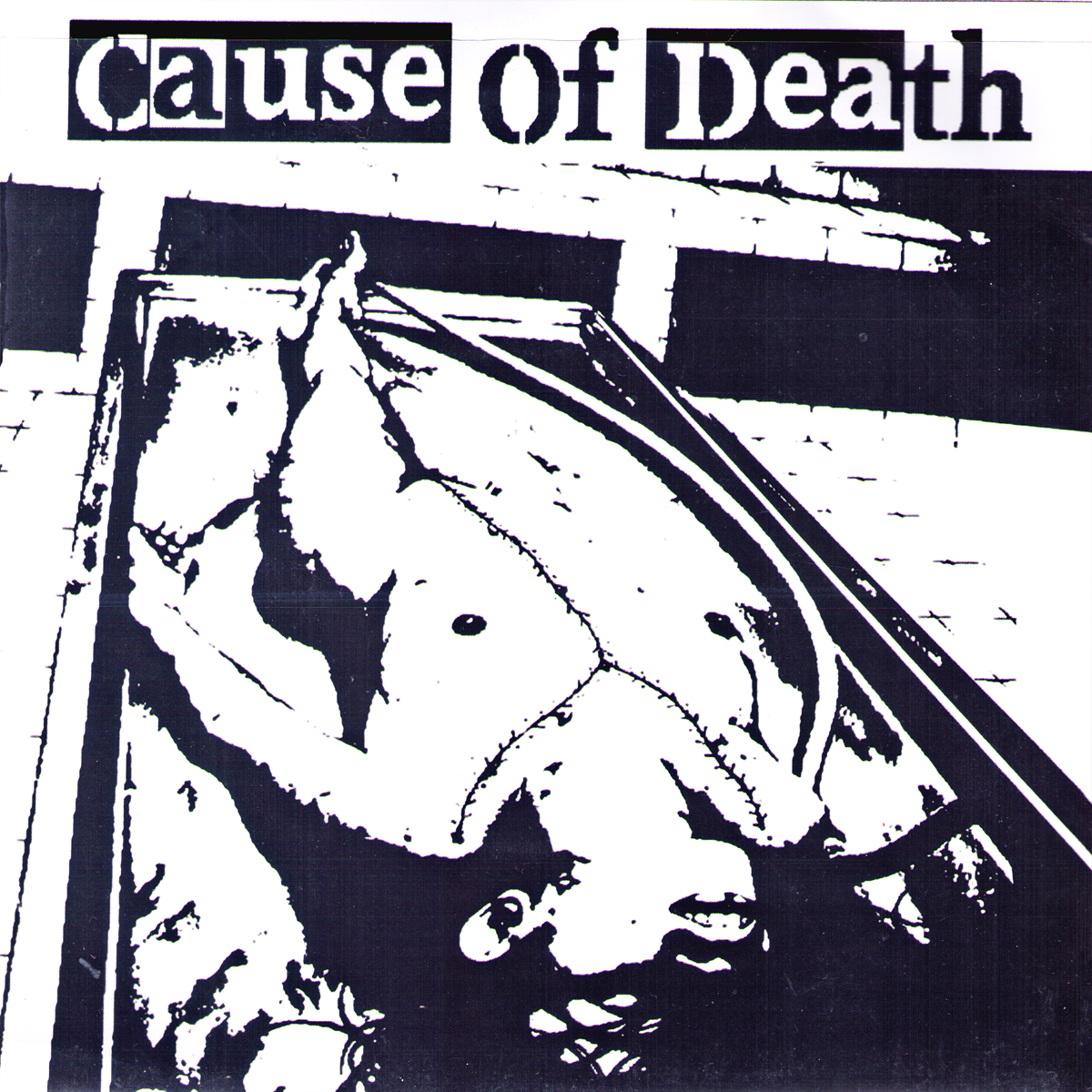 Cause Of Death- Radiation Burns 7” ~EX SHATTERED FAITH /RARE BLACK AND WHITE COVER!