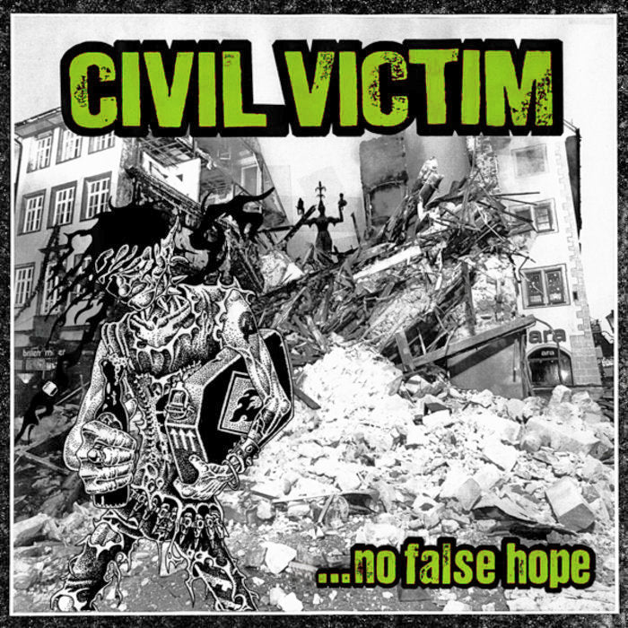 Civil Victim- No False Hope LP ~RARE GREEN WAX WITH BLACK SMOKE SWIRLS LIMITED TO 100 / POISON IDEA!
