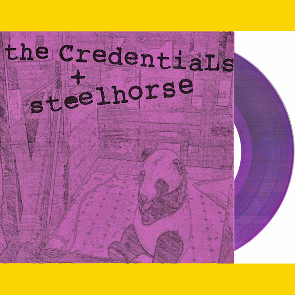 Credentials / Steelhorse- Split 7" ~RARE ALT COVER + PURPLE WAX LTD TO 50!