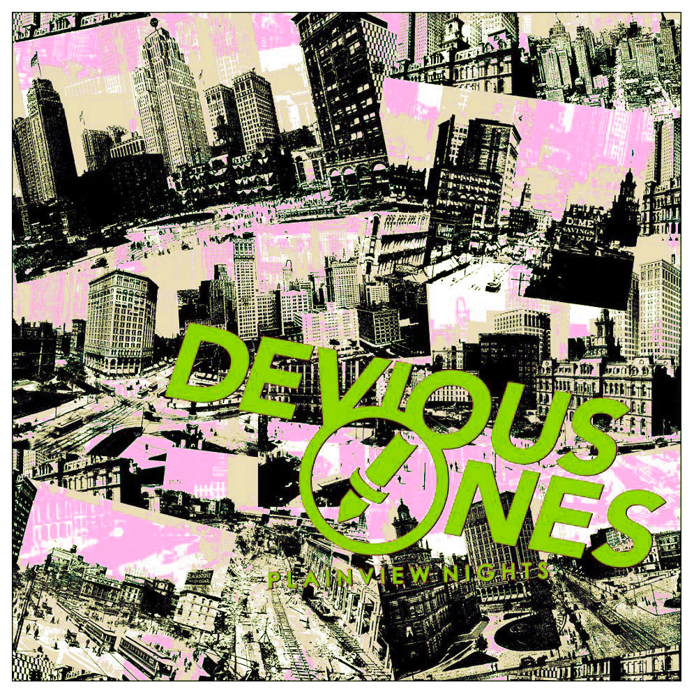 Devious Ones- Plainview Nights LP ~RARE TAN AND PINK ALT COVER LTD TO 50!