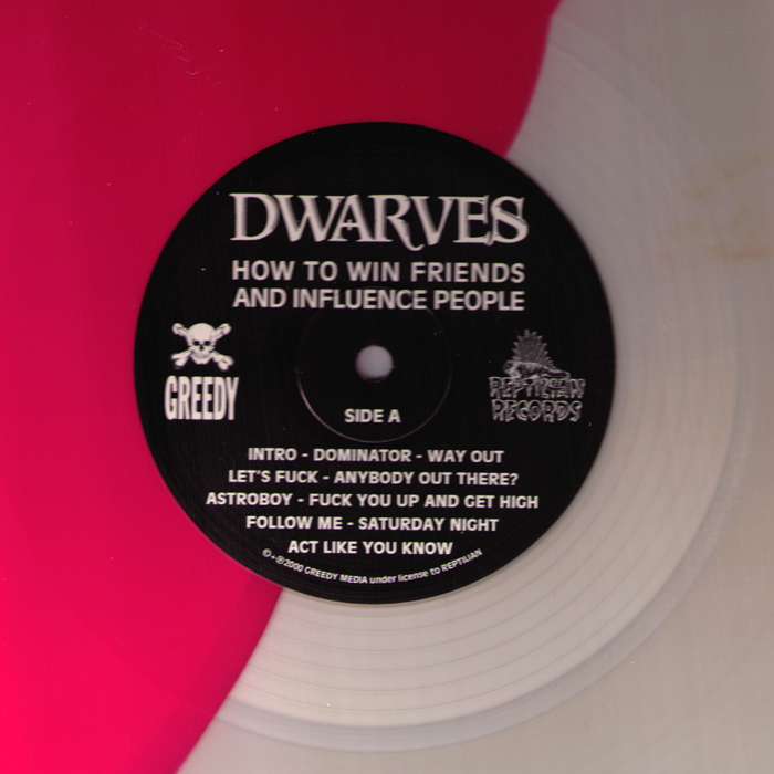 Dwarves- How To Win Friends LP ~HALF CLEAR HALF PINK WAX! - Reptilian - Dead Beat Records - 2