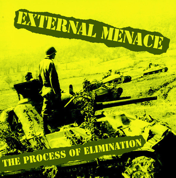 External Menace- Process Of Elimination LP ~YELLOW AND BLACK SPLAT WAX! - Loud Punk - Dead Beat Records - 1