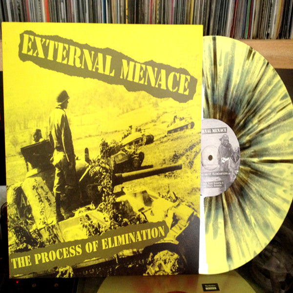 External Menace- Process Of Elimination LP ~YELLOW AND BLACK SPLAT WAX! - Loud Punk - Dead Beat Records - 2