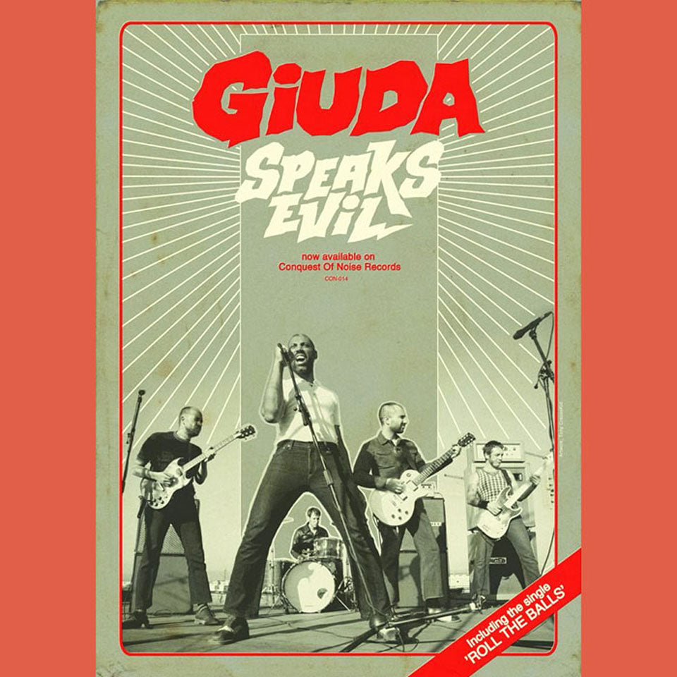 Giuda- Speaks Evil LP ~VERY RARE GREEN WAX, 2 POSTERS, PIN + STICKER!