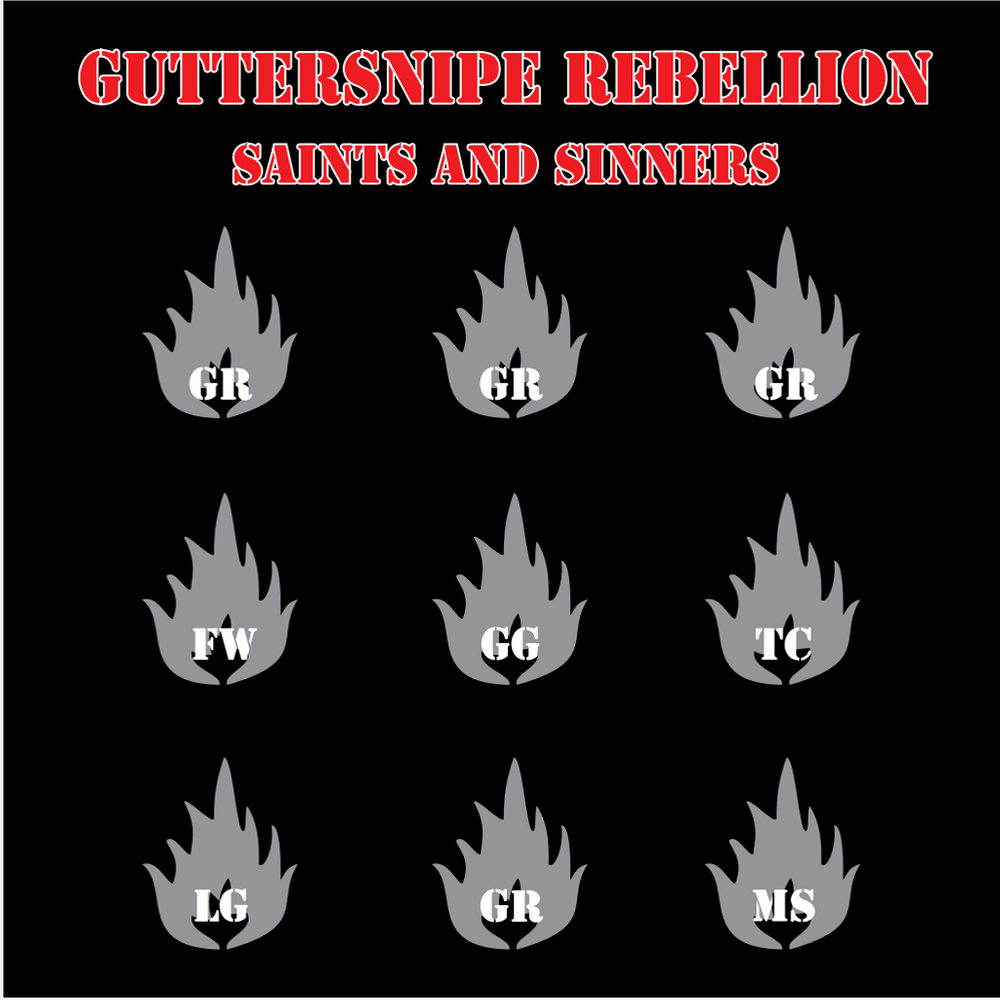 Guttersnipe Rebellion / Riotgun- Split 7” ~RAREST BLACK WAX LTD TO 104 COPIES!