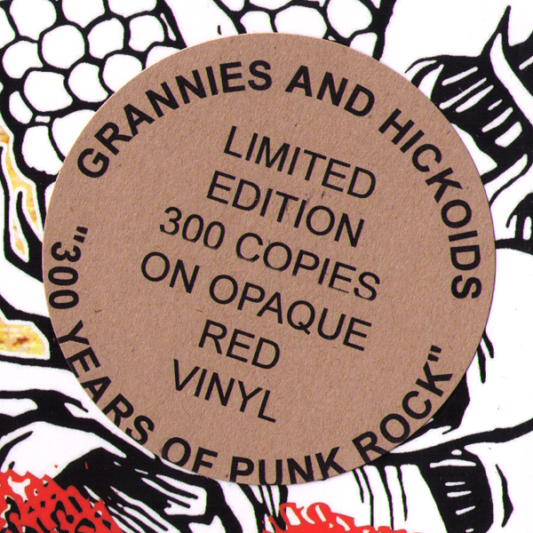 Hickoids/Grannies- Split LP ~RARE RED VINYL TOUR COLOR LTD 300!