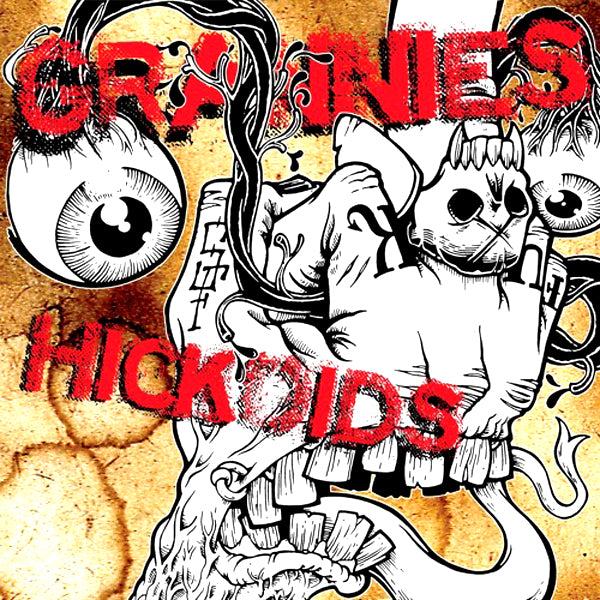 Hickoids/Grannies- Split LP ~RARE RED VINYL TOUR COLOR LTD 300!