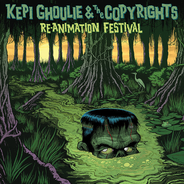 Kepi Ghoulie & The Copyrights- Re-animation Festival LP ~RARE FIRST PRESSING ON SWAMP GREEN MARBLE WAX + NO BIGFOOT ON COVER!
