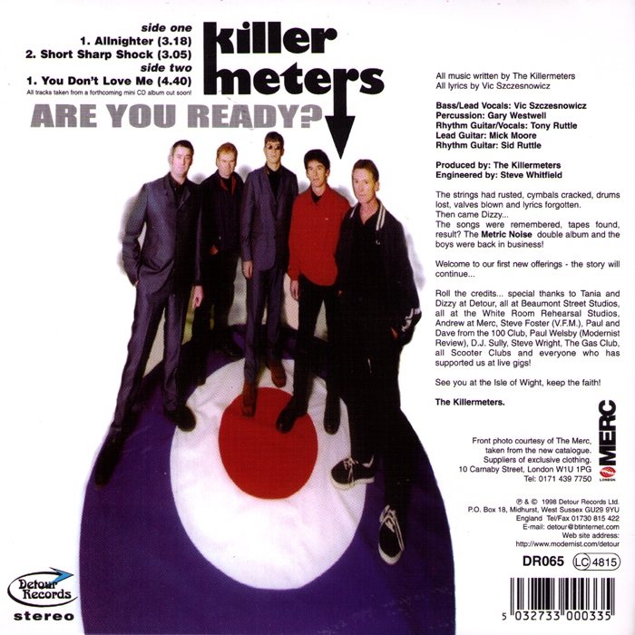 Killermeters- Are You Ready 7” - Detour - Dead Beat Records - 2