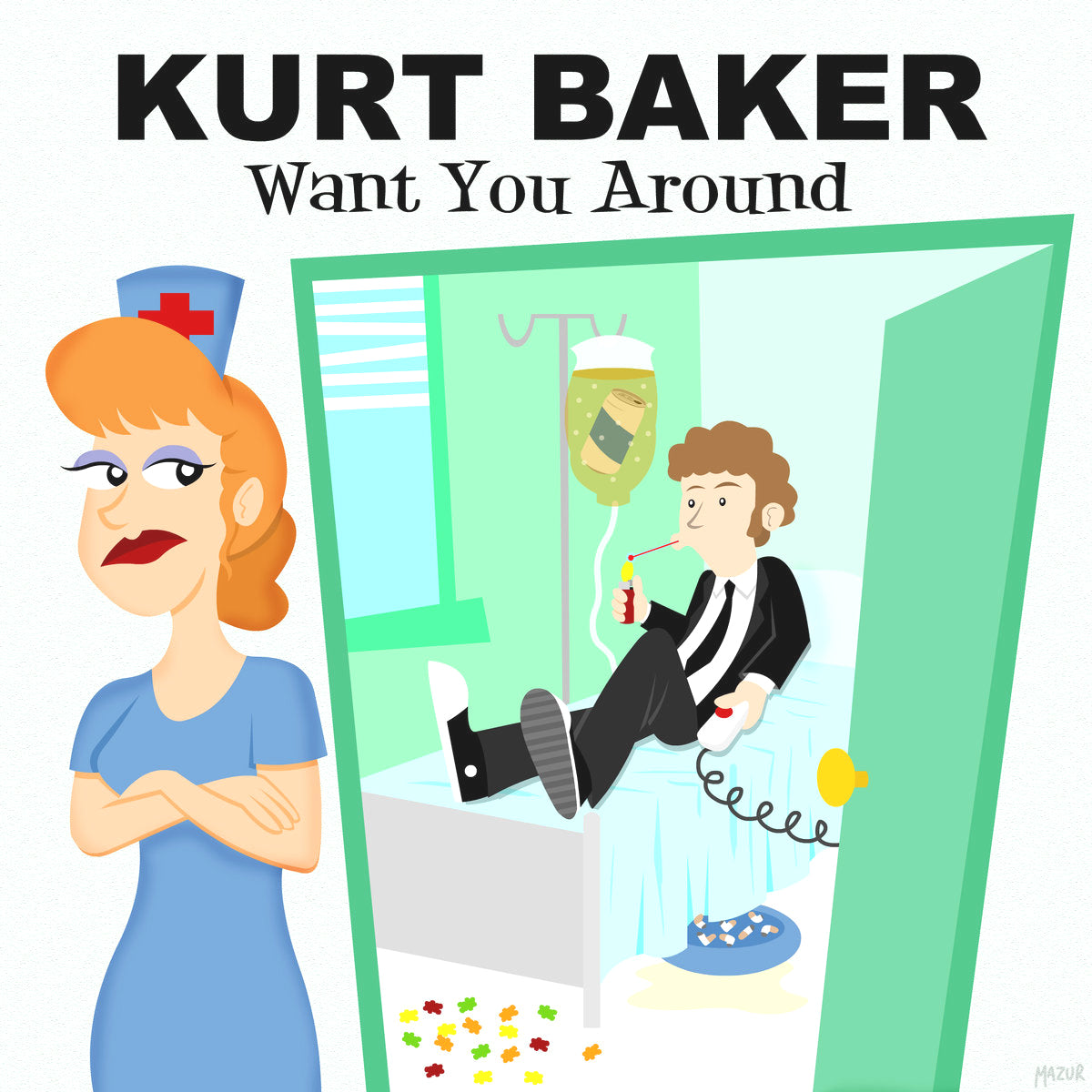 Kurt Baker- Want You Around 7” ~RARE BLUE WAX!