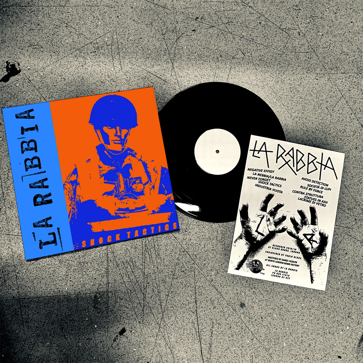 La Rabbia- Shock Tactics LP ~EX GAGGERS / RARE BLUE OBI STRIP COVER LTD TO 30!