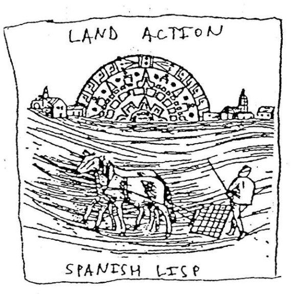 Land Action- Spanish Lisp 7” ~EX OBSERVERS! - Dirt Cult - Dead Beat Records