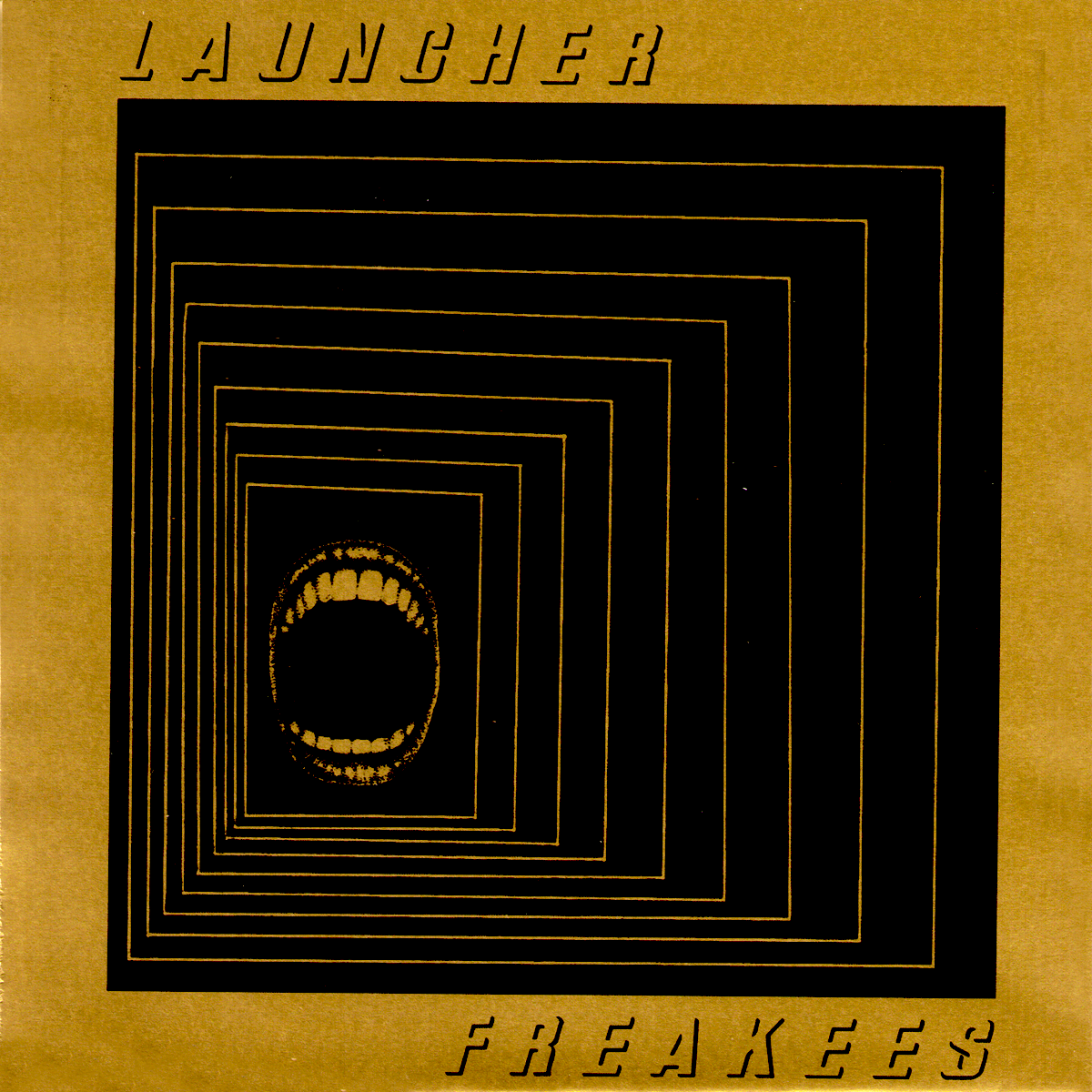 Launcher / Freakees-  Split 7” ~RARE METALLIC GOLD COVER LTD TO 50 COPIES!