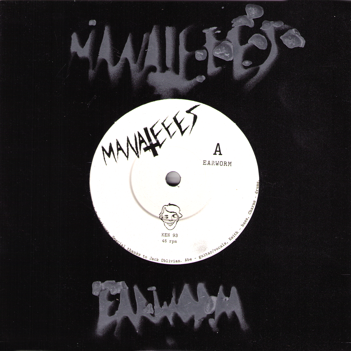 Manateees- Earworm 7” ~RARE SPRAY PAINTED COVERS!