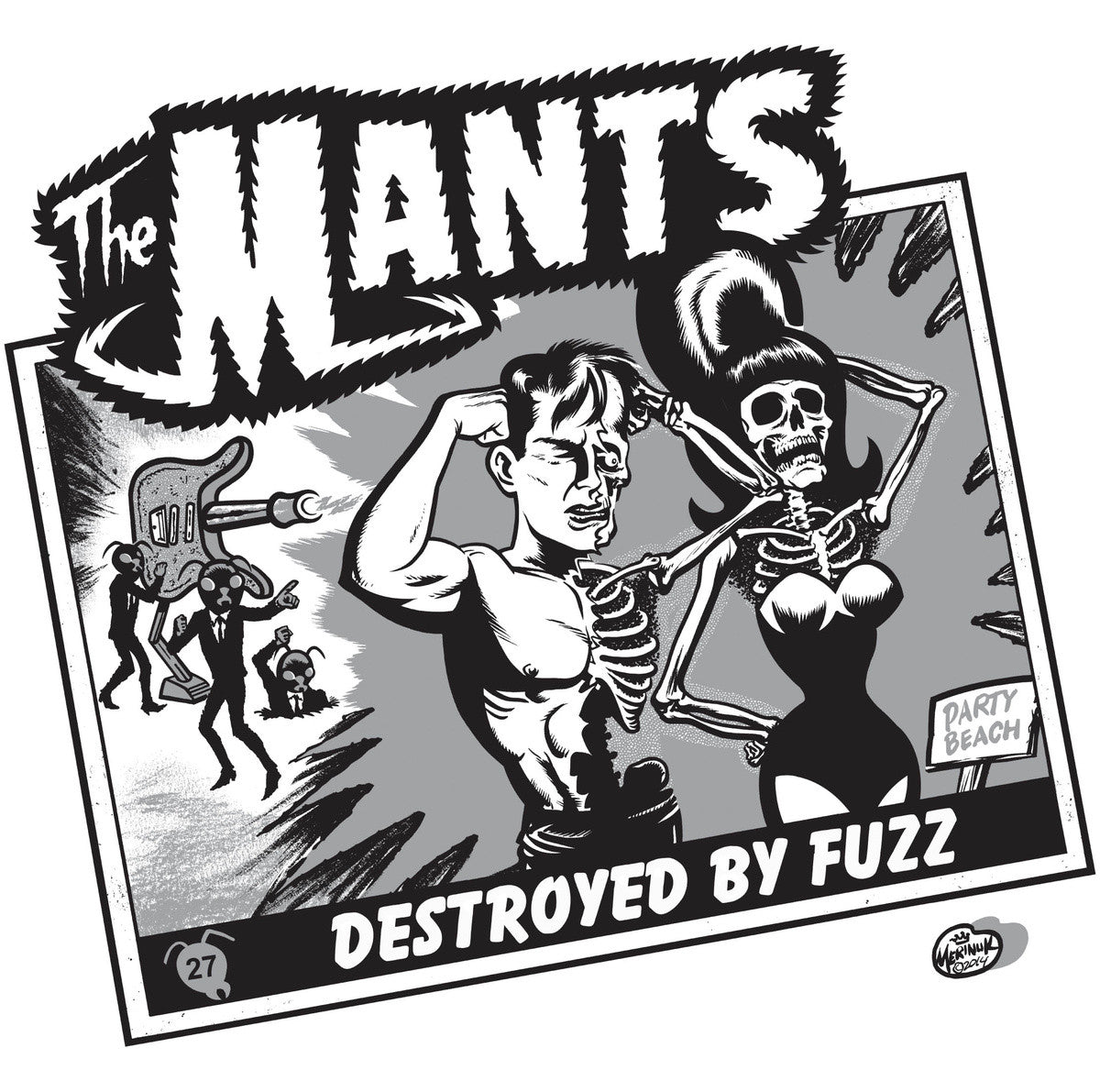 The Mants-  Destroyed By Fuzz 7" - Manglor - Dead Beat Records