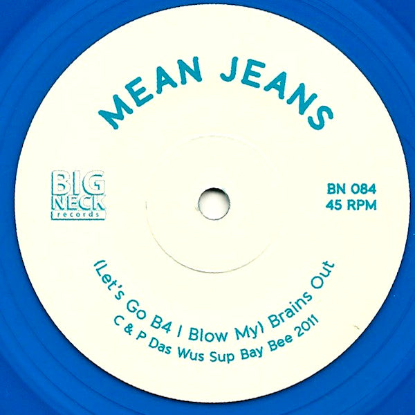 Mean Jeans / Hollywood- Split 7” ~RARE TOUR SINGLE / LTD CLEAR BLUE WAX!