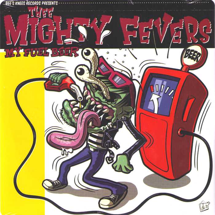 Electric Frankenstein/Thee Mighty Fevers- Split 7” ~RARE ORANGE WAX! - The Bees Knees - Dead Beat Records - 2