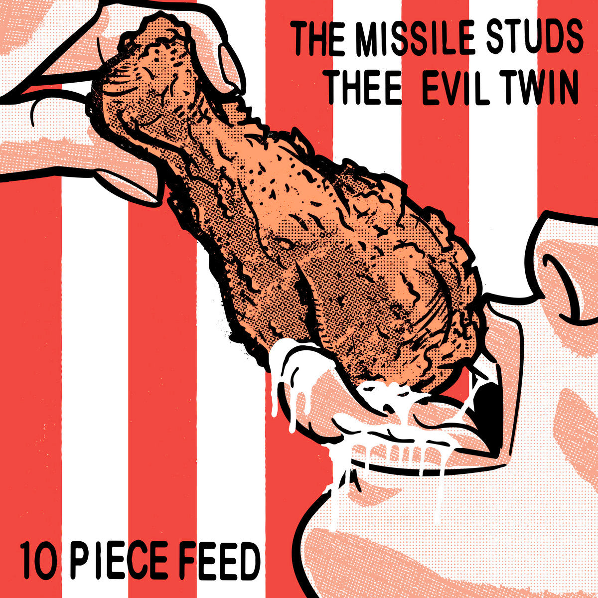 Missile Studs / Thee Evil Twin- ‘10 Piece Feed’ Split LP ~STITCHES!