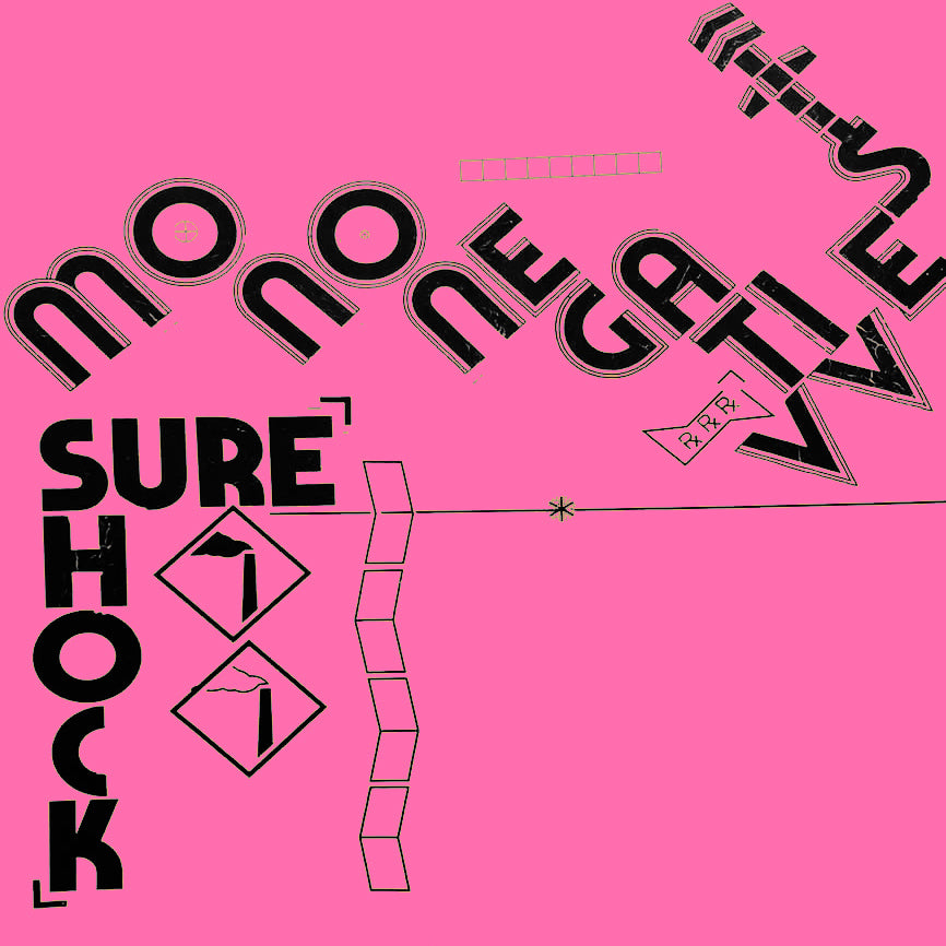 Mononegatives- Sure Shock 7"~RARE RUBY PINK ALT CVR LTD TO 50!