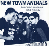 New Town Animals/Delateurs- Split 7" ~RED WAX LTD TO 100! - Zaxxon - Dead Beat Records