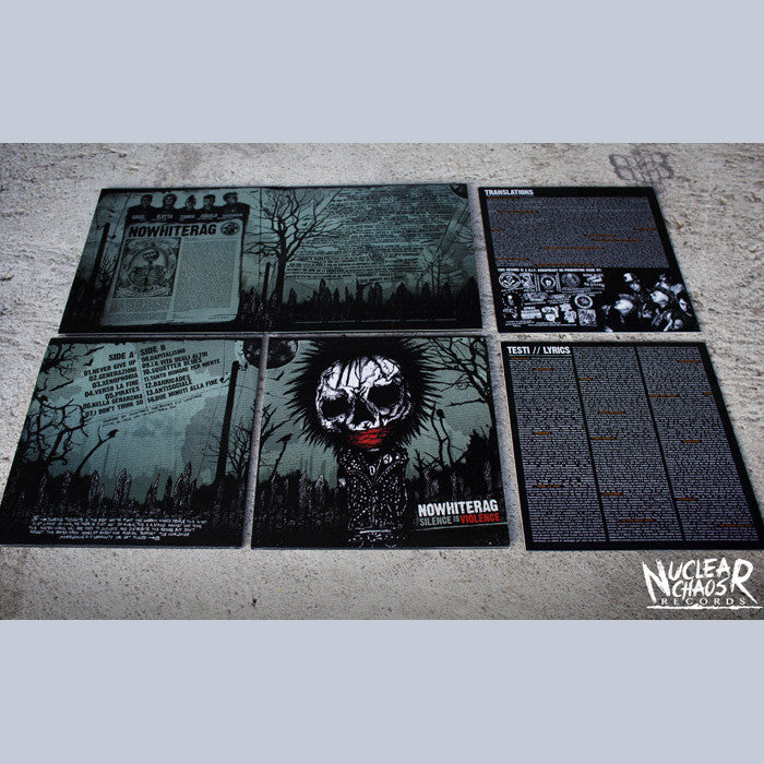 No White Rag- Silence Is Violence LP ~GATEFOLD COVER! - Pure Punk - Dead Beat Records - 1