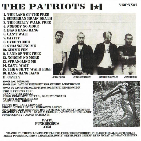 Patriots- The Guilty Walk Free CD ~REISSUE!