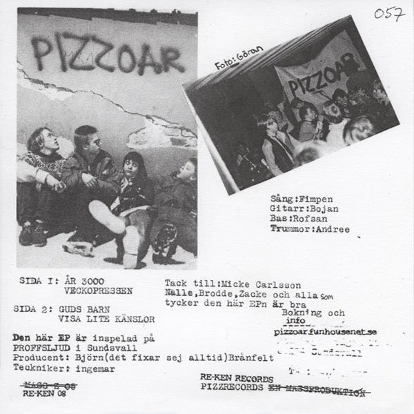 Pizzoar- År 3000 7” ~RARE REISSUE ON WHITE WAX!