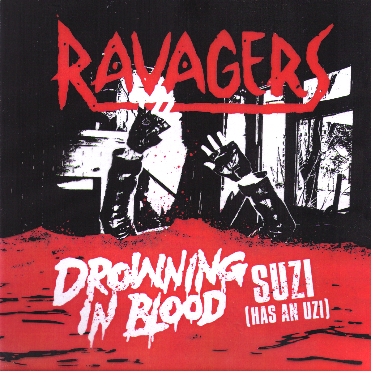 Ravagers- Drowning In Blood 7” ~EX BITERS / TRANSLUCENT CVR LTD 50!