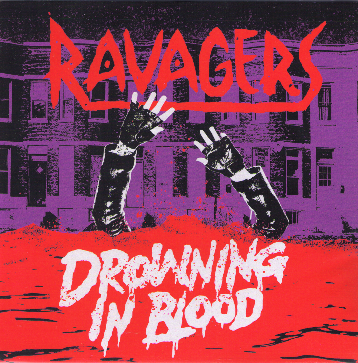 Ravagers- Drowning In Blood 7” ~EX BITERS / RARE PURPLE COVER!