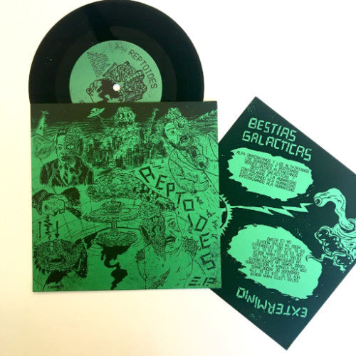 Reptoides- S/T 7" ~RATAS DEL VATICANO! - World Gone Mad - Dead Beat Records - 2