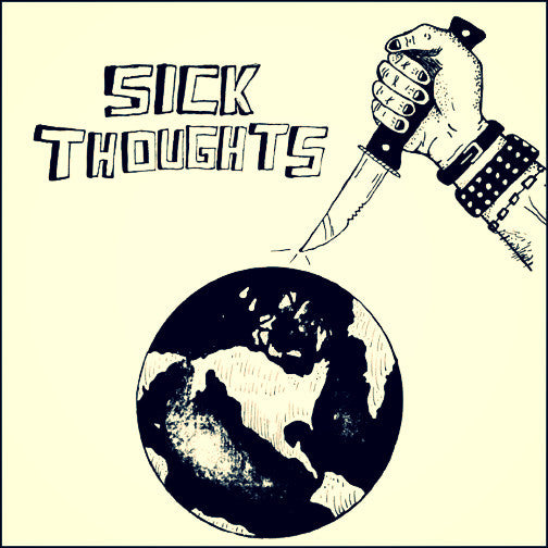 Sick Thoughts- Aborted World 7” ~ACETATE COVER LTD TO 100! - NO FRONT TEETH - Dead Beat Records