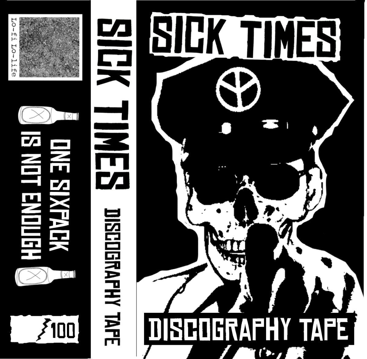 Sick Times- Discography Tape CS ~100 HAND NUMBERED!