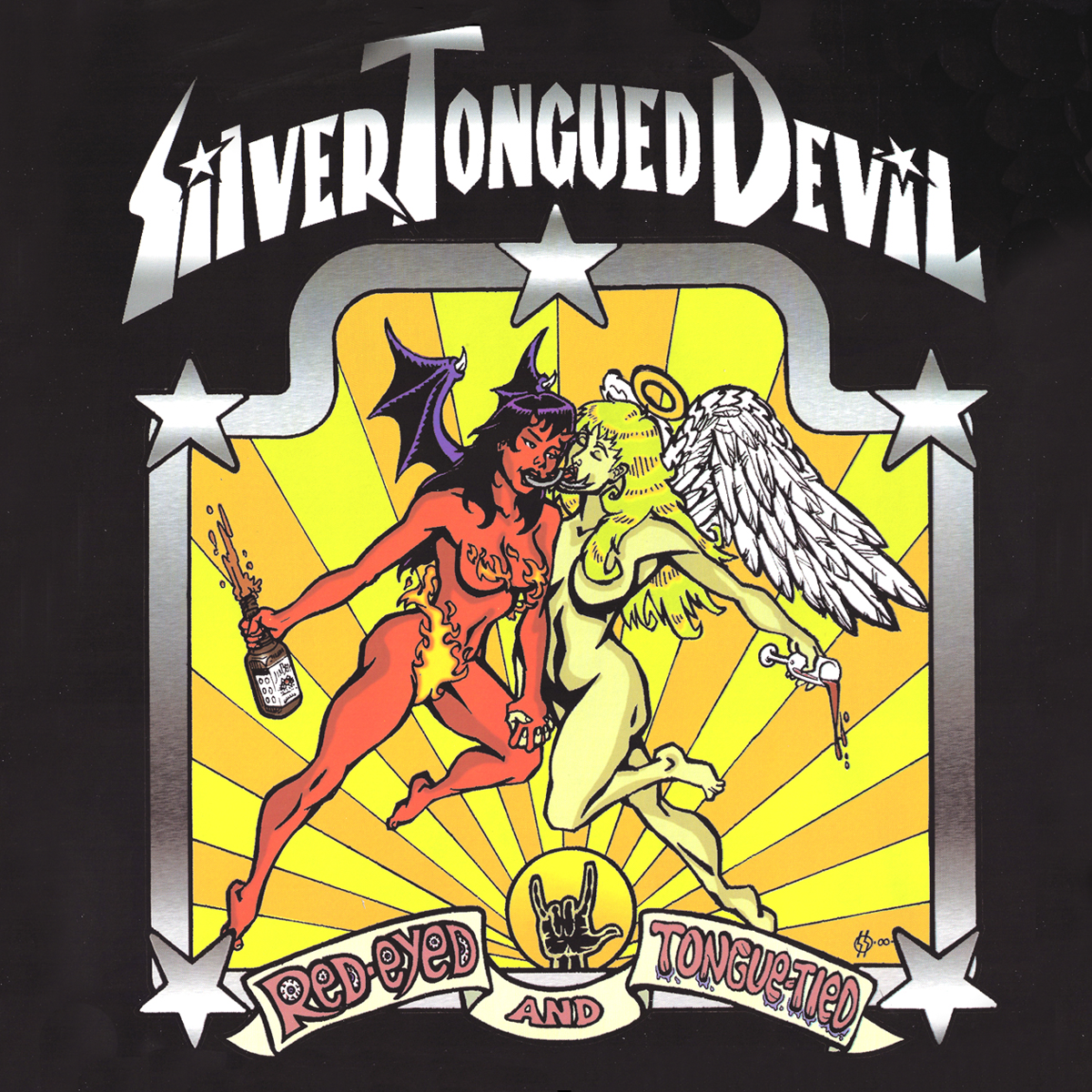 Silver Tongued Devil- Red Eyed And Tongue Tied LP ~NASHVILLE PUSSY / RARE RED WAX!