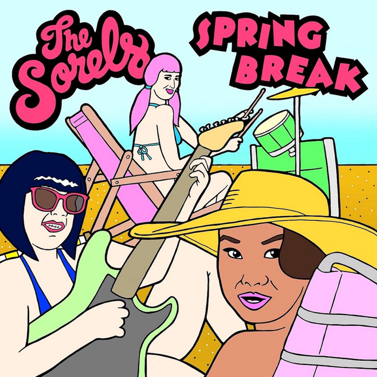 The Sorels- Spring Break 7" ~RARE GREEN WAX LTD TO 100 COPIES!