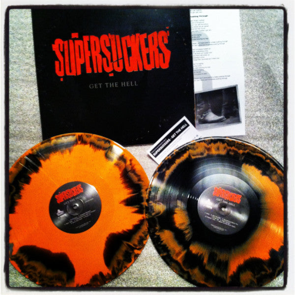 Supersuckers- Get The Hell LP ~RARE BLACK ORANGE SWIRL WAX! - Reptilian - Dead Beat Records - 1