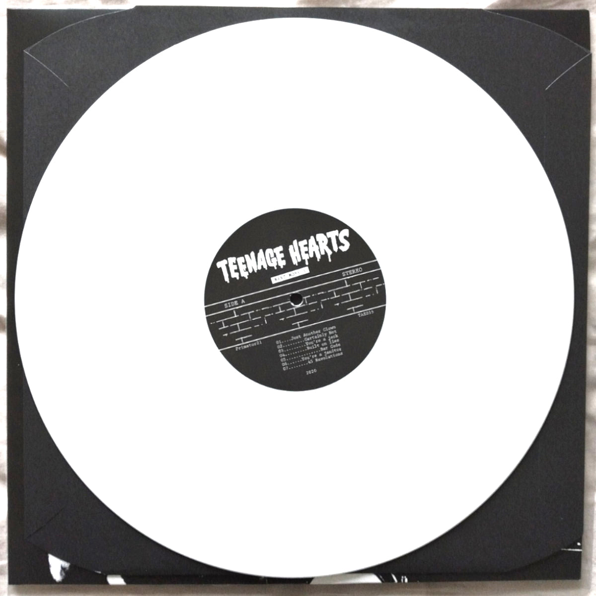 Teenage Hearts- Want More! LP ~WHITE WAX W/ COOL SCREEN PRINTED B-SIDE!