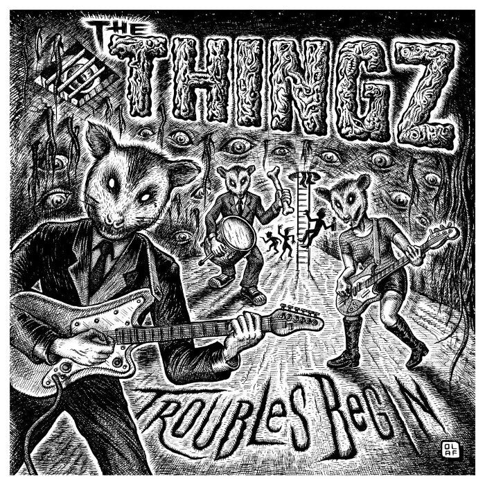 The Thingz- Troubles Begin LP ~THE DRAGS! - Coffee Addict - Dead Beat Records