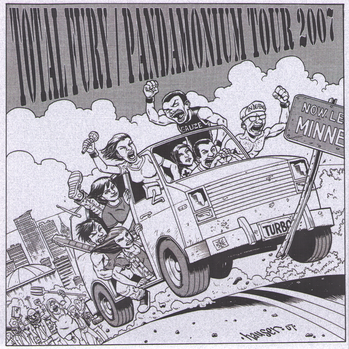 Total Fury / Pandamonium- Split 7" ~RARE PINK WAX!