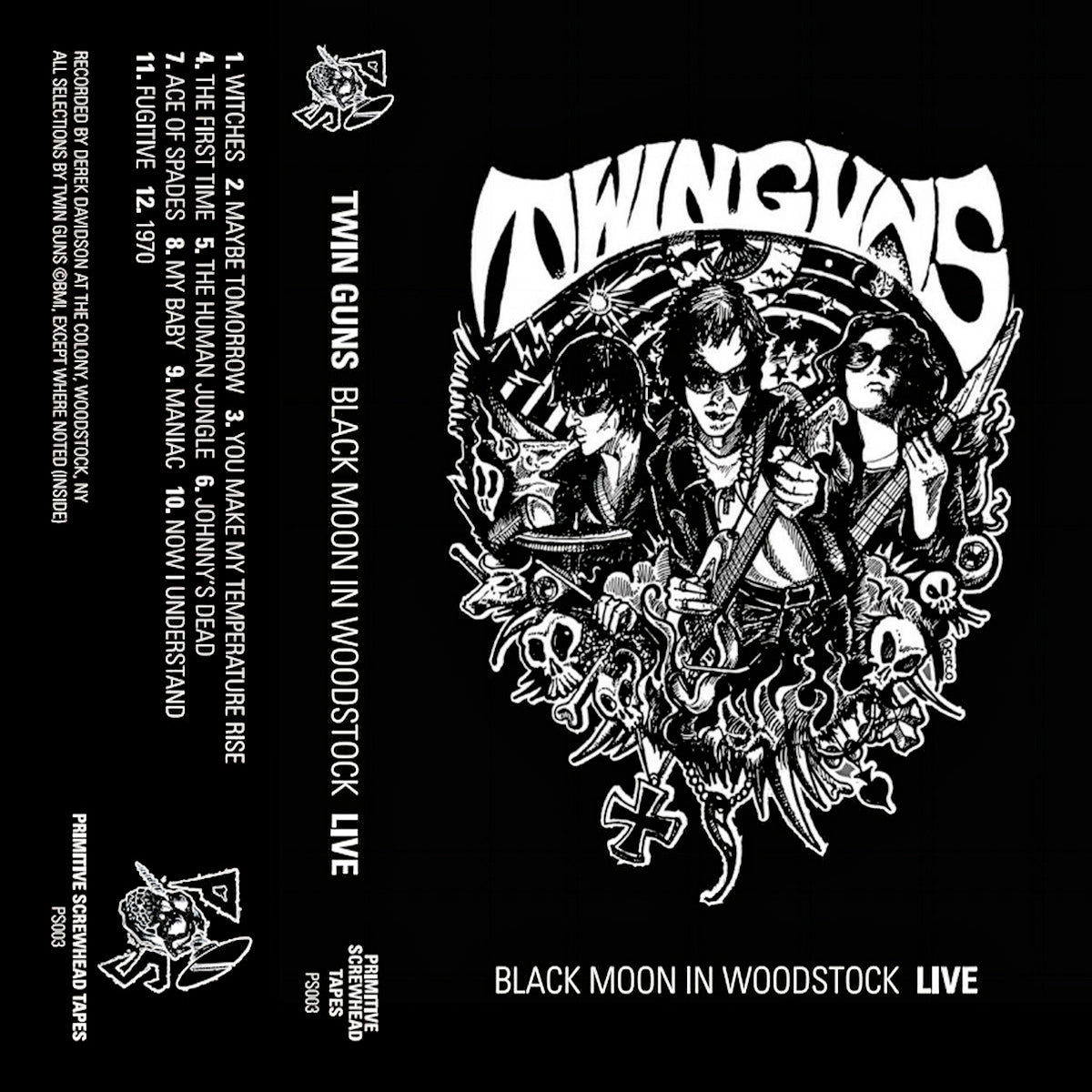 Twin Guns - Black Moon in Woodstock Live CS TAPE ~EX CRAMPS + MAKERS!