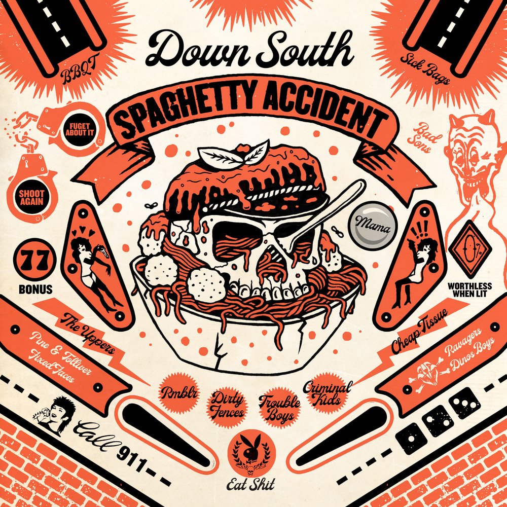 V/A- Down South Spaghetty Accident LP ~W/ BBQT, RAVAGERS, CRIMINAL KIDS!