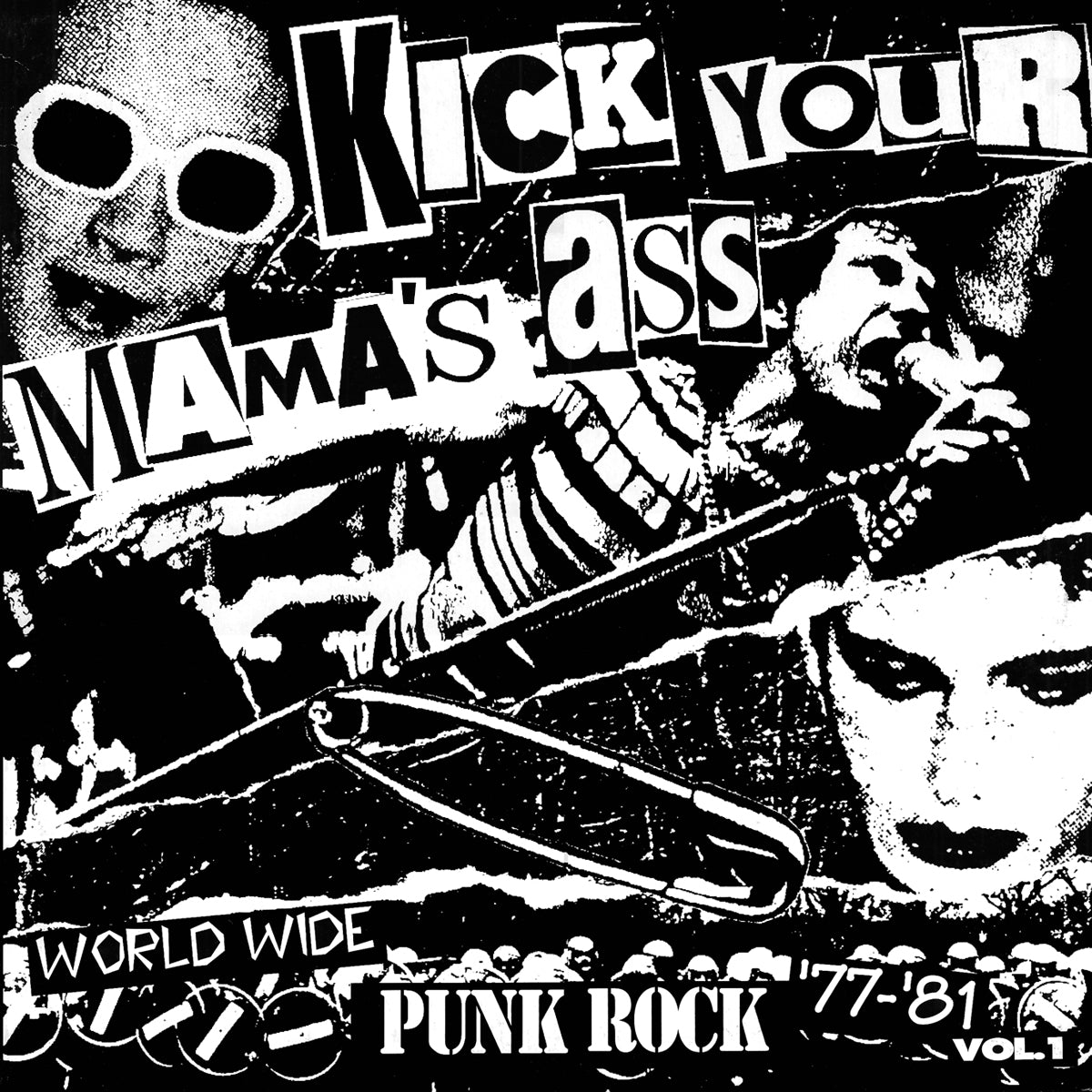 V/A- Kick Your Mama’s Ass LP ~ W/ THE KIDS, MAD, RAZORS, ROTTERS, MENTALLY ILL!