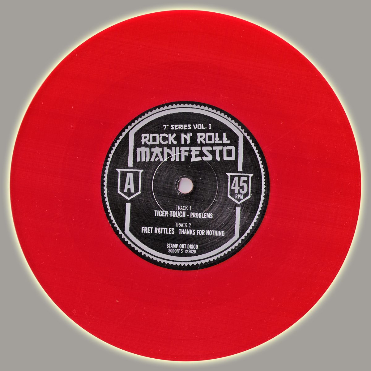 V/A- Rock 'n Roll Manifesto 7" Series Vol. 1 7" ~W/ TIGER TOUCH, MISSILE STUDS + RARE BLOOD RED WAX!
